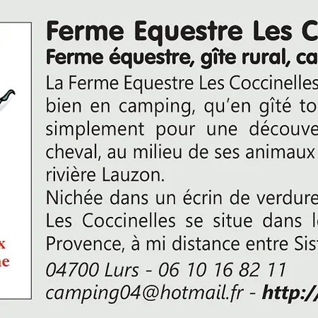 Alojamento de Turismo Rural Ferme Equestre Les Coccinelles Lurs